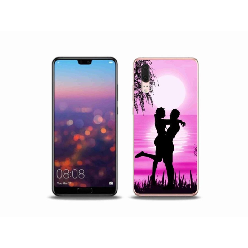 Gélový obal mmCase na mobil Huawei P20 - západ slnka