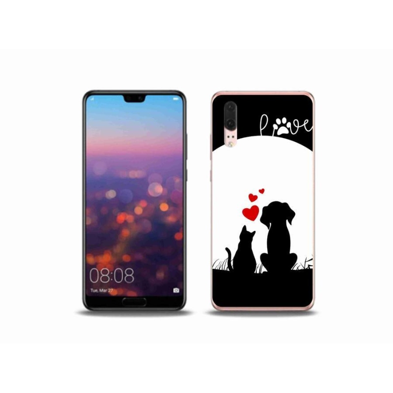 Gélový obal mmCase na mobil Huawei P20 - zvieracie láska