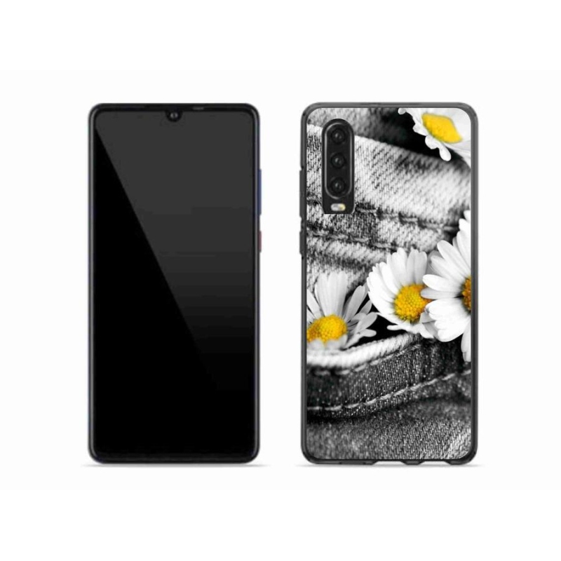 Gélový obal mmCase na mobil Huawei P30 - margaréty