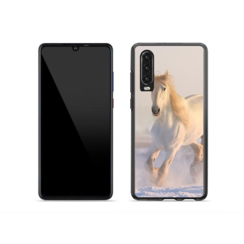 Gélový obal mmCase na mobil Huawei P30 - kôň v snehu