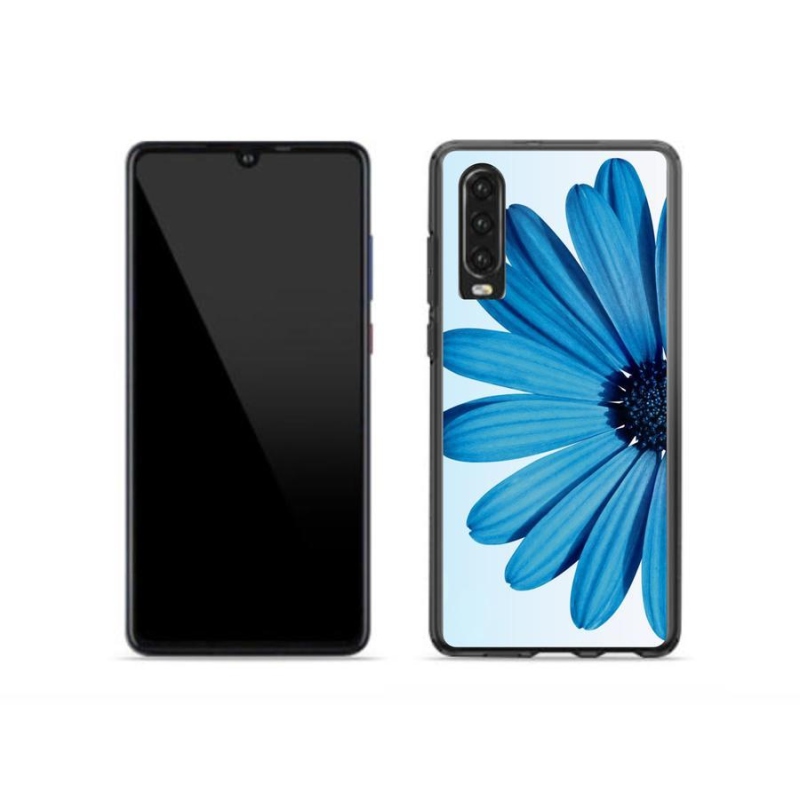 Gélový obal mmCase na mobil Huawei P30 - modrá margaréta