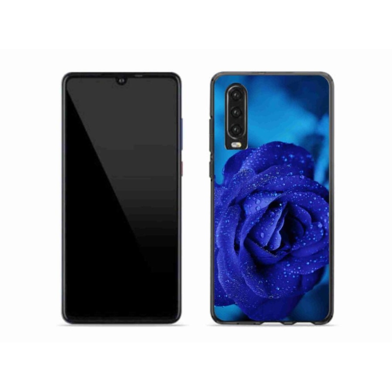 Gélový obal mmCase na mobil Huawei P30 - modrá ruža