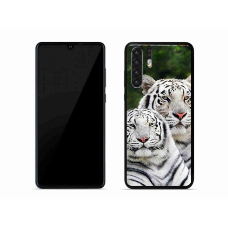 Gélový obal mmCase na mobil Huawei P30 Pro - bieli tigre