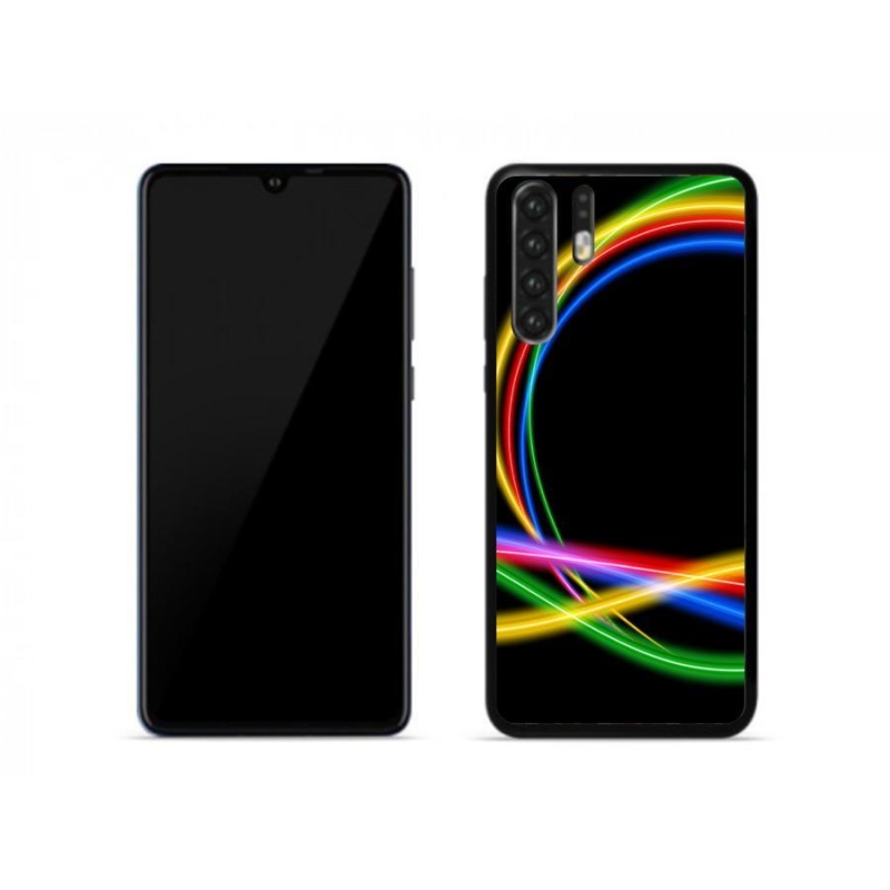 Gélový obal mmCase na mobil Huawei P30 Pro - neónové kruhy