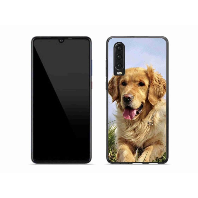 Gélový obal mmCase na mobil Huawei P30 - zlatý retriever