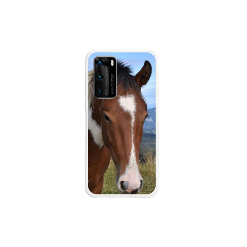 Gélový obal mmCase na mobil Huawei P40 - hnedý kôň
