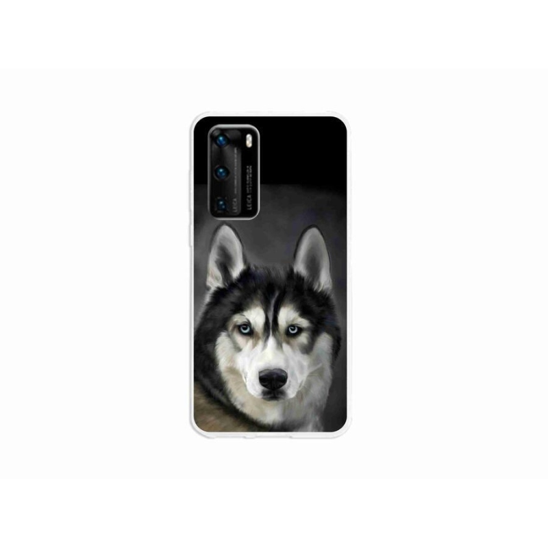 Gélový obal mmCase na mobil Huawei P40 - husky