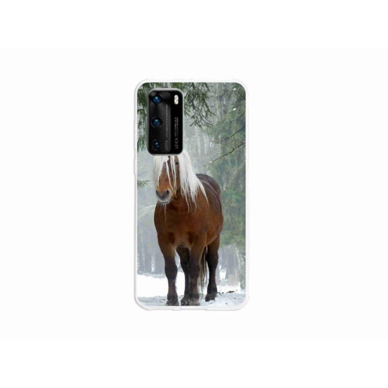 Gélový obal mmCase na mobil Huawei P40 - kôň v lese