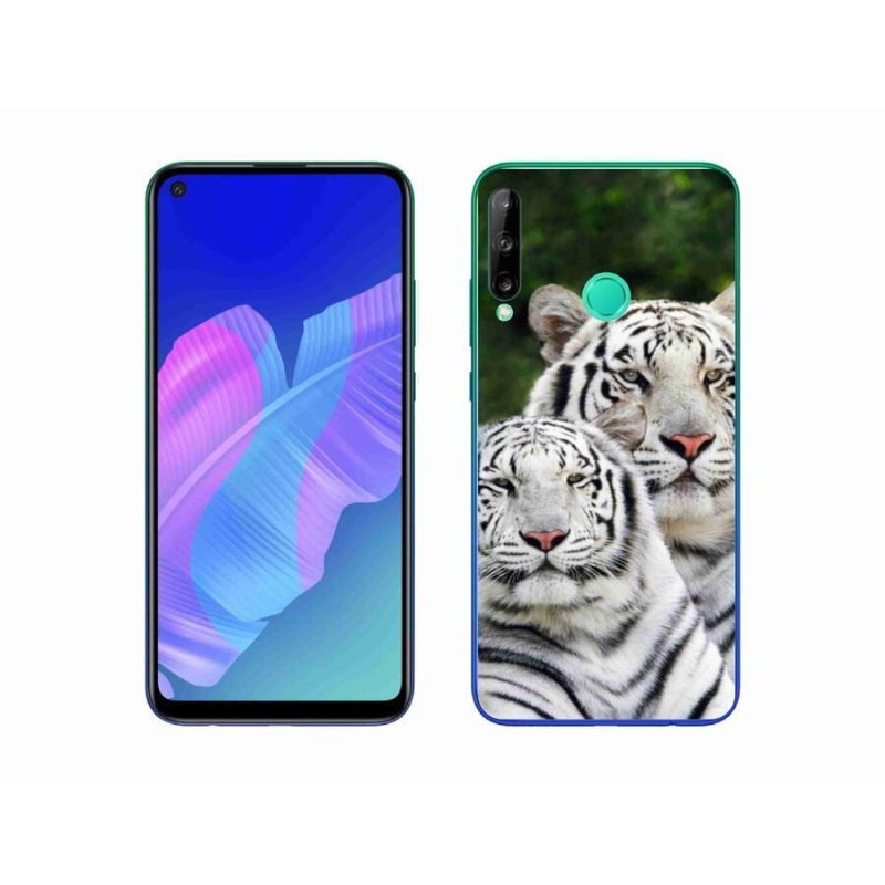 Gélový obal mmCase na mobil Huawei P40 Lite E - bieli tigre