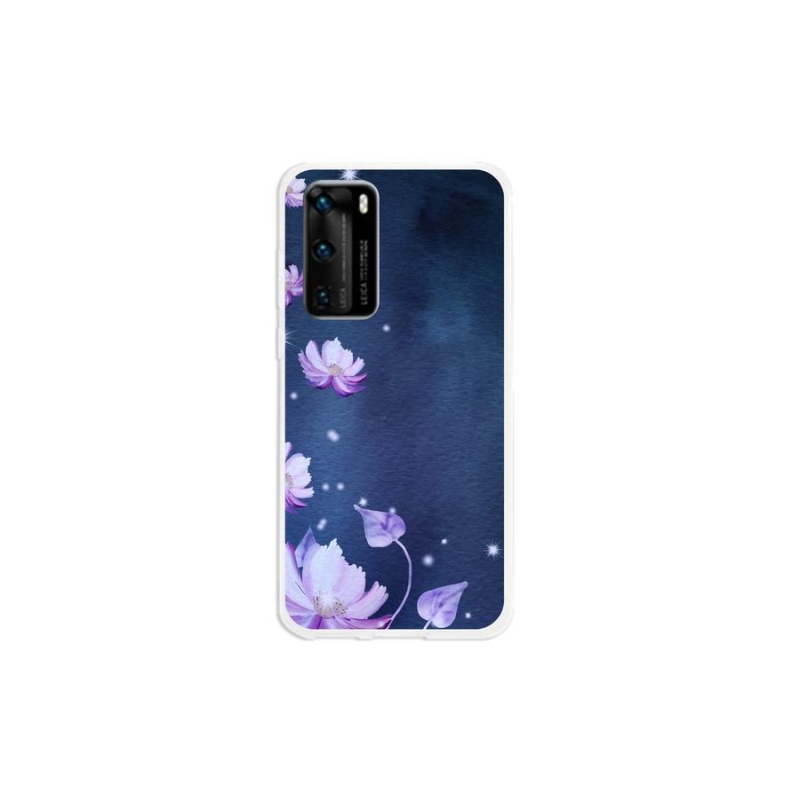 Gélový obal mmCase na mobil Huawei P40 - padajúce kvety