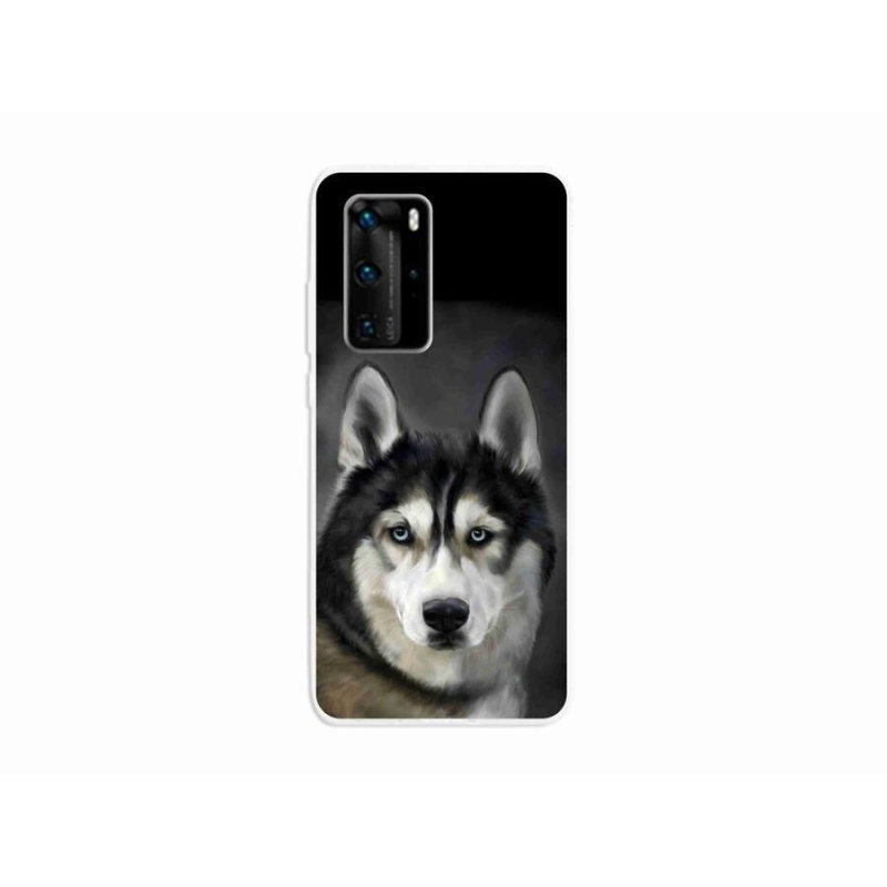 Gélový obal mmCase na mobil Huawei P40 Pro - husky