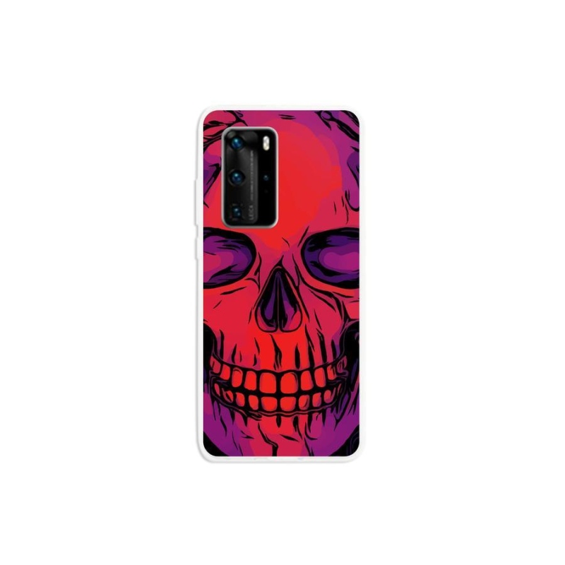 Gélový obal mmCase na mobil Huawei P40 Pro - lebka