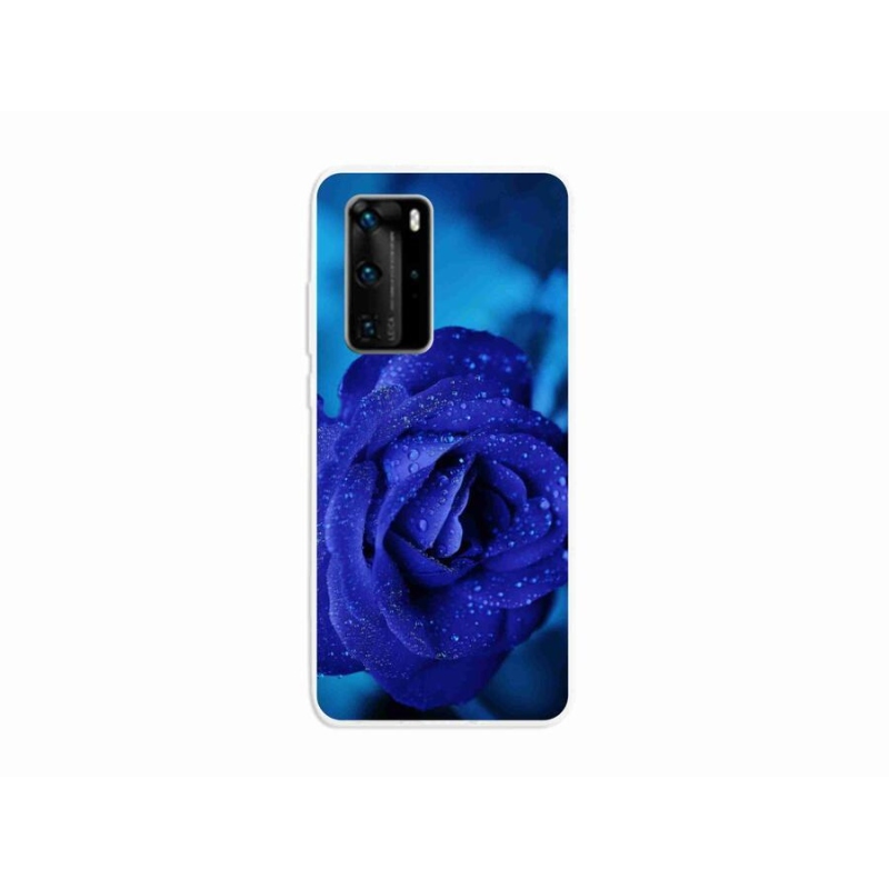 Gélový obal mmCase na mobil Huawei P40 Pro - modrá ruža