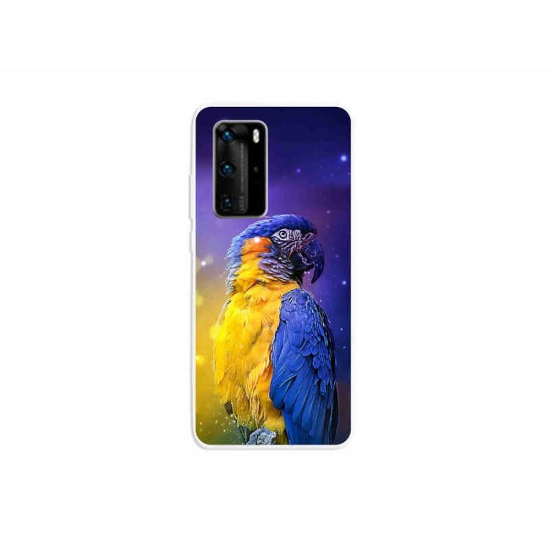 Gélový obal mmCase na mobil Huawei P40 Pro - papagáj ara 1