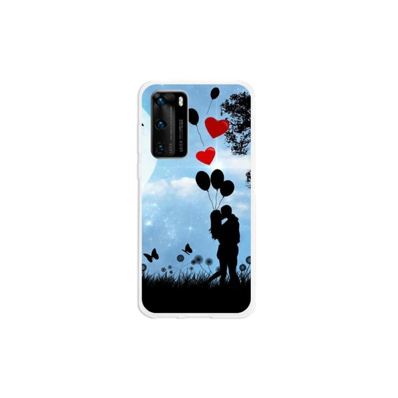 Gélový obal mmCase na mobil Huawei P40 - zamilovaný pár