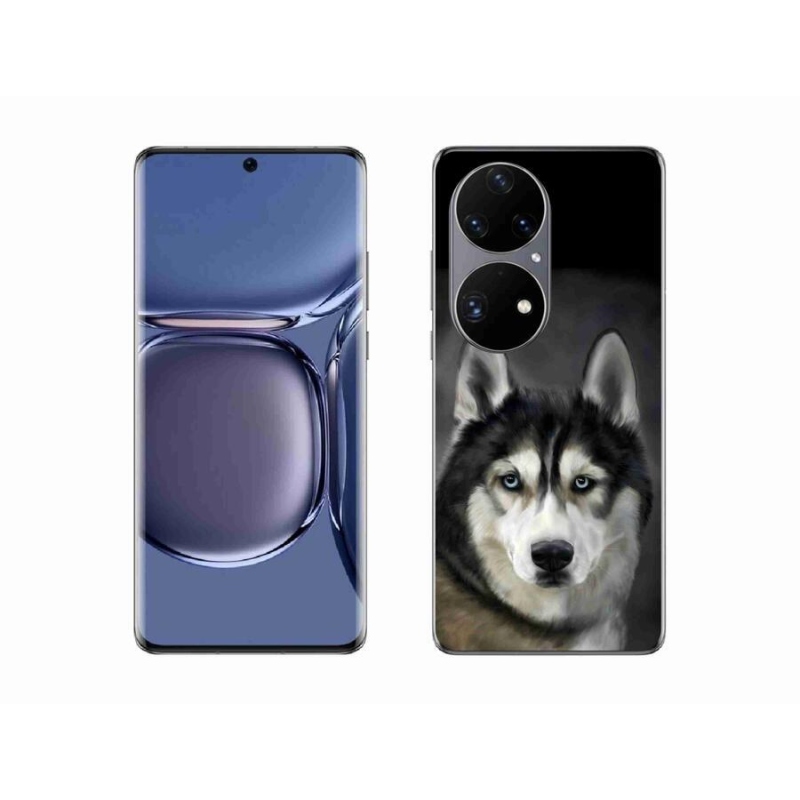 Gélový obal mmCase na mobil Huawei P50 Pro - husky