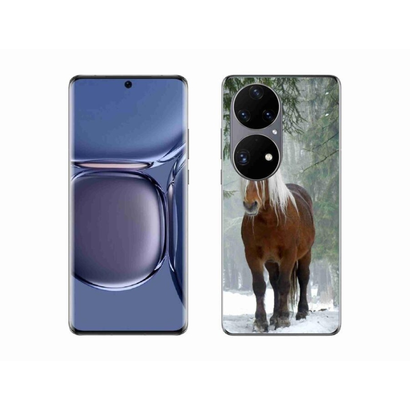 Gélový obal mmCase na mobil Huawei P50 Pro - kôň v lese