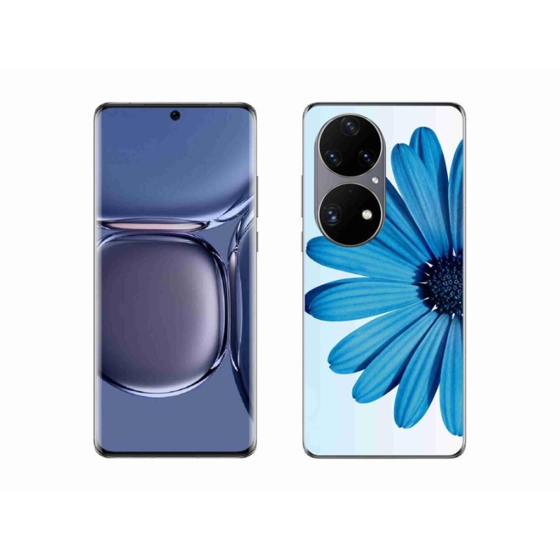 Gélový obal mmCase na mobil Huawei P50 Pro - modrá margaréta