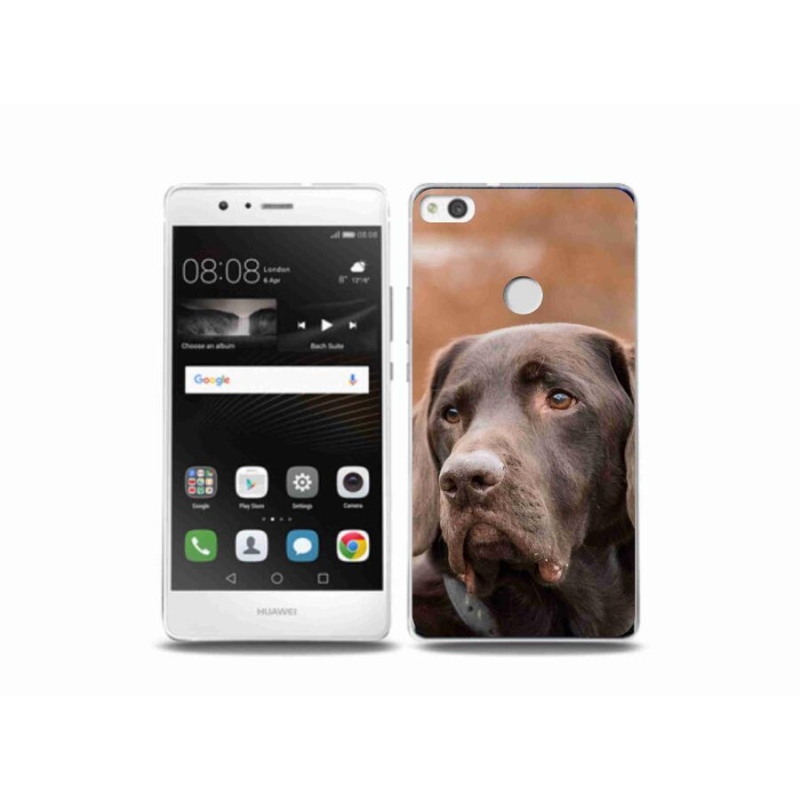 Gélový obal mmCase na mobil Huawei P9 Lite (2017) - hnedý labrador