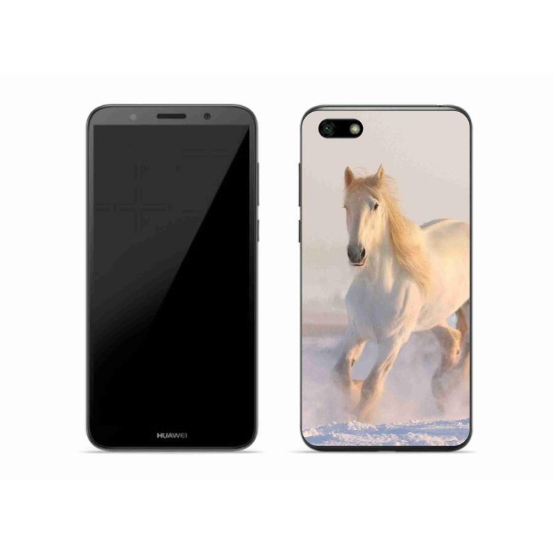 Gélový obal mmCase na mobil Huawei Y5 (2018) - kôň v snehu