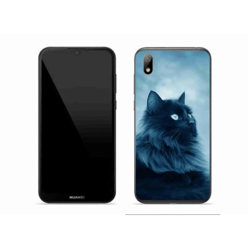 Gélový obal mmCase na mobil Huawei Y5 (2019) - čierna mačka 1