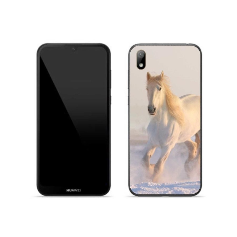 Gélový obal mmCase na mobil Huawei Y5 (2019) - kôň v snehu