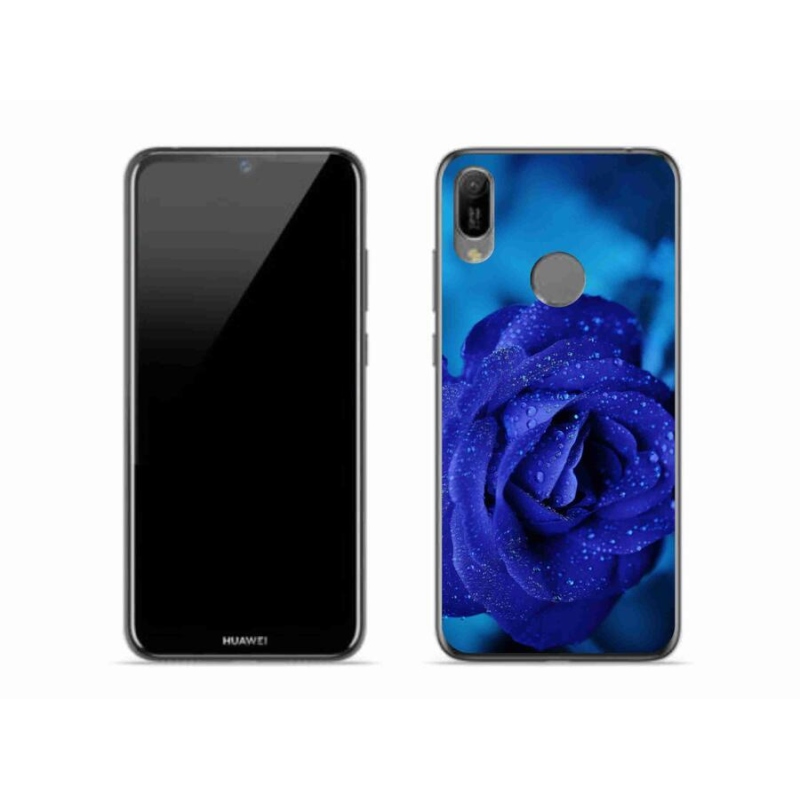 Gélový obal mmCase na mobil Huawei Y6 (2019) - modrá ruža