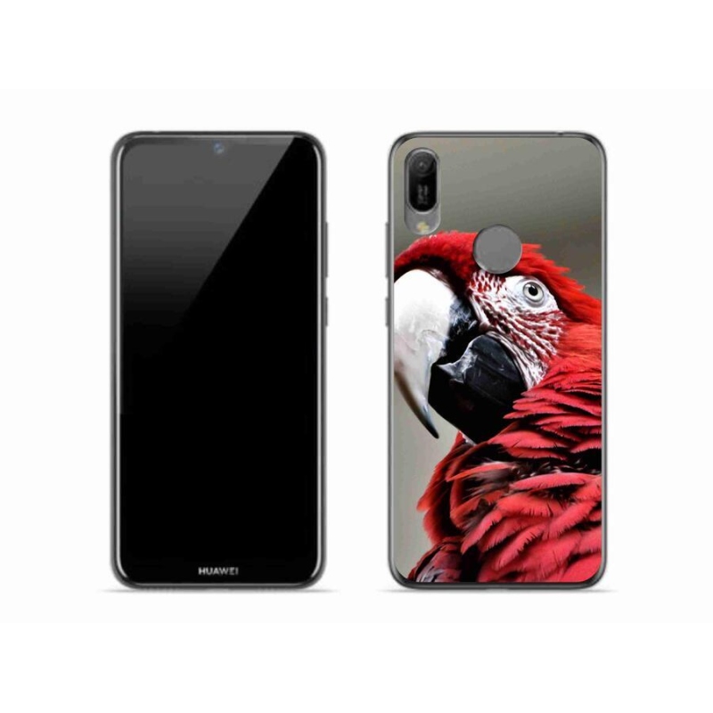 Gélový obal mmCase na mobil Huawei Y6 (2019) - papagáj ara červený