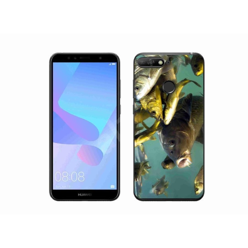 Gélový obal mmCase na mobil Huawei Y6 Prime (2018) - kŕdeľ rýb