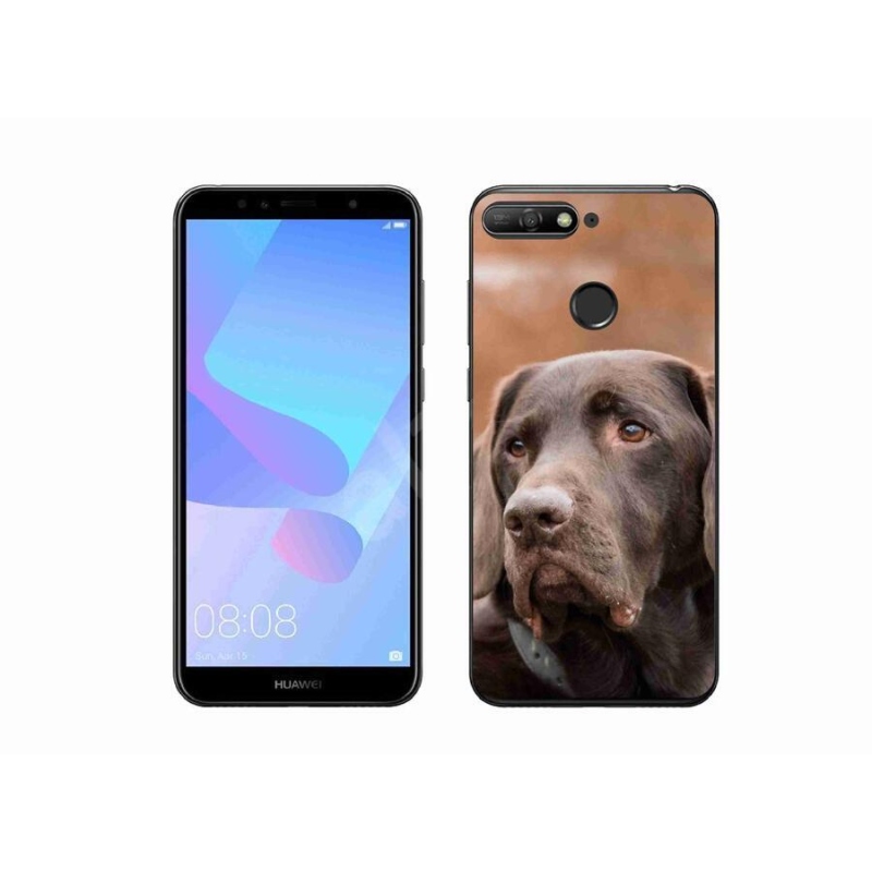 Gélový obal mmCase na mobil Huawei Y6 Prime 2018 - hnedý labrador