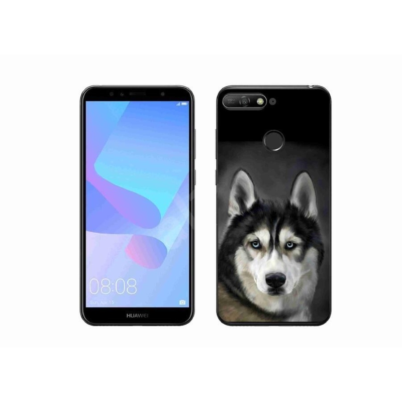 Gélový obal mmCase na mobil Huawei Y6 Prime 2018 - husky