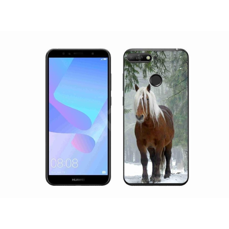 Gélový obal mmCase na mobil Huawei Y6 Prime (2018) - kôň v lese