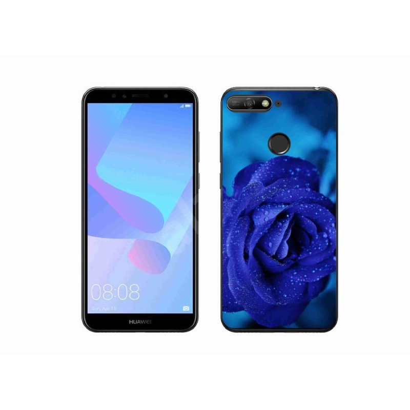 Gélový obal mmCase na mobil Huawei Y6 Prime (2018) - modrá ruža