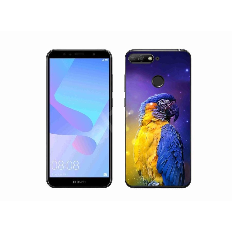 Gélový obal mmCase na mobil Huawei Y6 Prime (2018) - papagáj ara 1