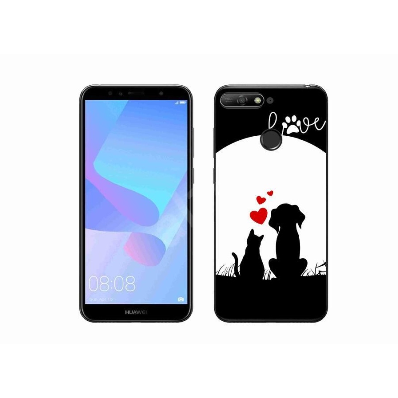 Gélový obal mmCase na mobil Huawei Y6 Prime (2018) - zvieracie láska