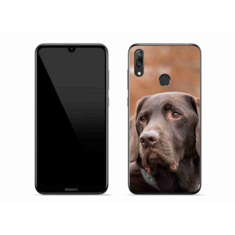 Gélový obal mmCase na mobil Huawei Y7 (2019) - hnedý labrador