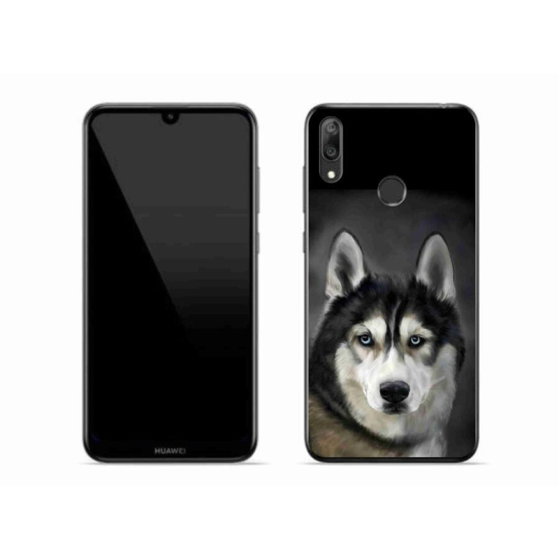 Gélový obal mmCase na mobil Huawei Y7 (2019) - husky