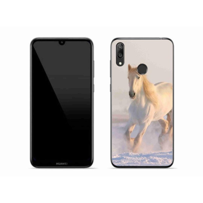 Gélový obal mmCase na mobil Huawei Y7 (2019) - kôň v snehu