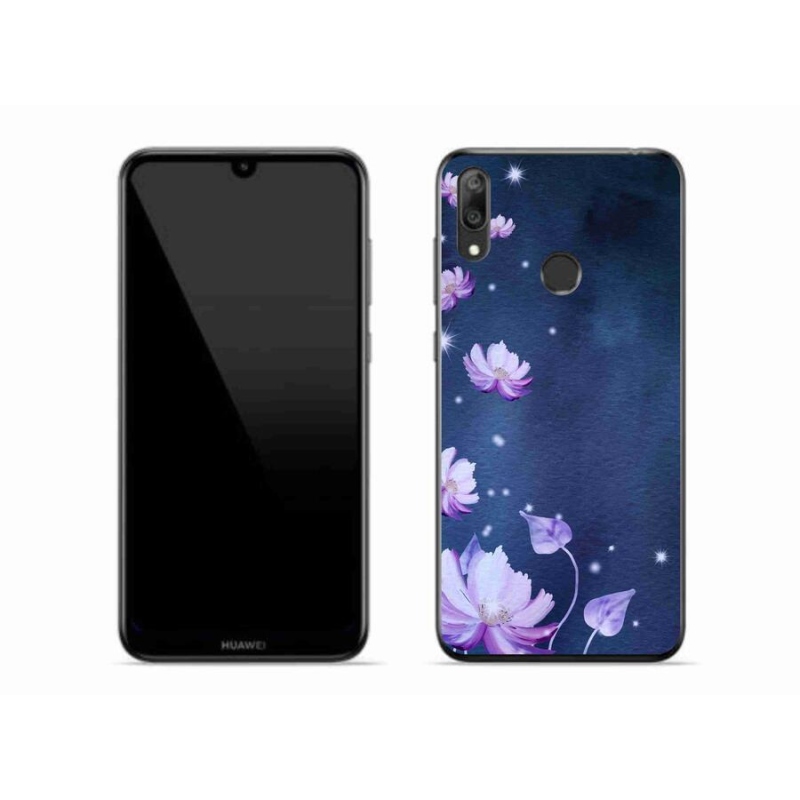 Gélový obal mmCase na mobil Huawei Y7 (2019) - padajúce kvety