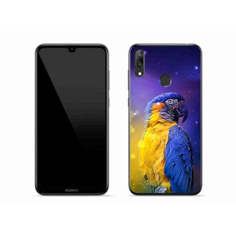 Gélový obal mmCase na mobil Huawei Y7 (2019) - papagáj ara 1