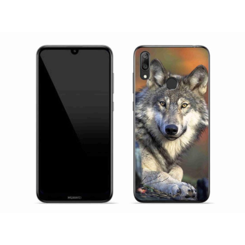 Gélový obal mmCase na mobil Huawei Y7 (2019) - vlk