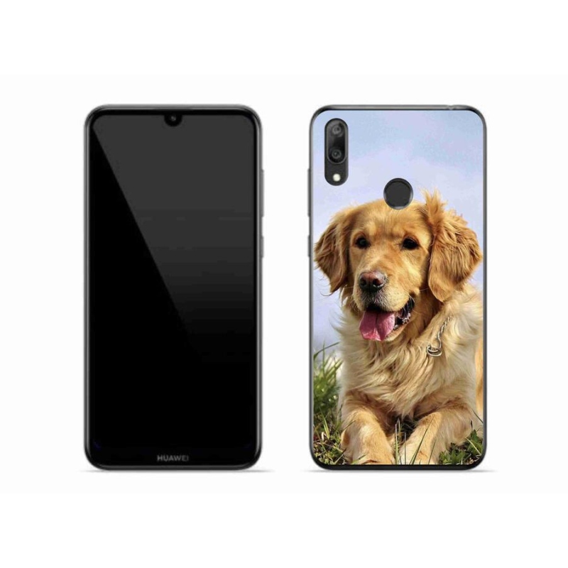 Gélový obal mmCase na mobil Huawei Y7 (2019) - zlatý retriever