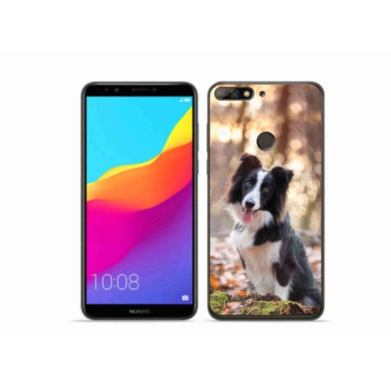 Gélový obal mmCase na mobil Huawei Y7 Prime (2018) - border kólie 1