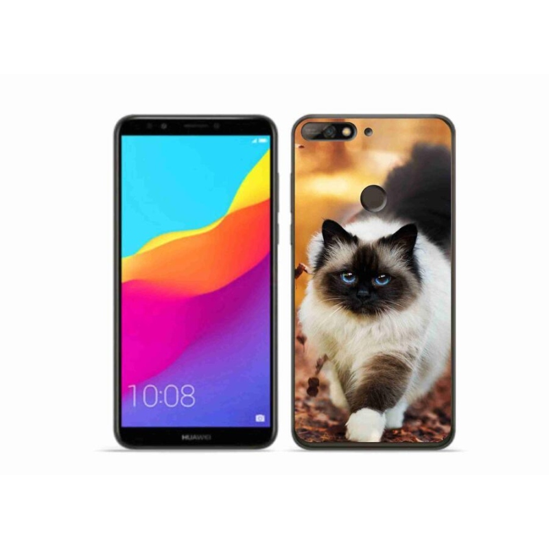 Gélový obal mmCase na mobil Huawei Y7 Prime (2018) - mačka 1