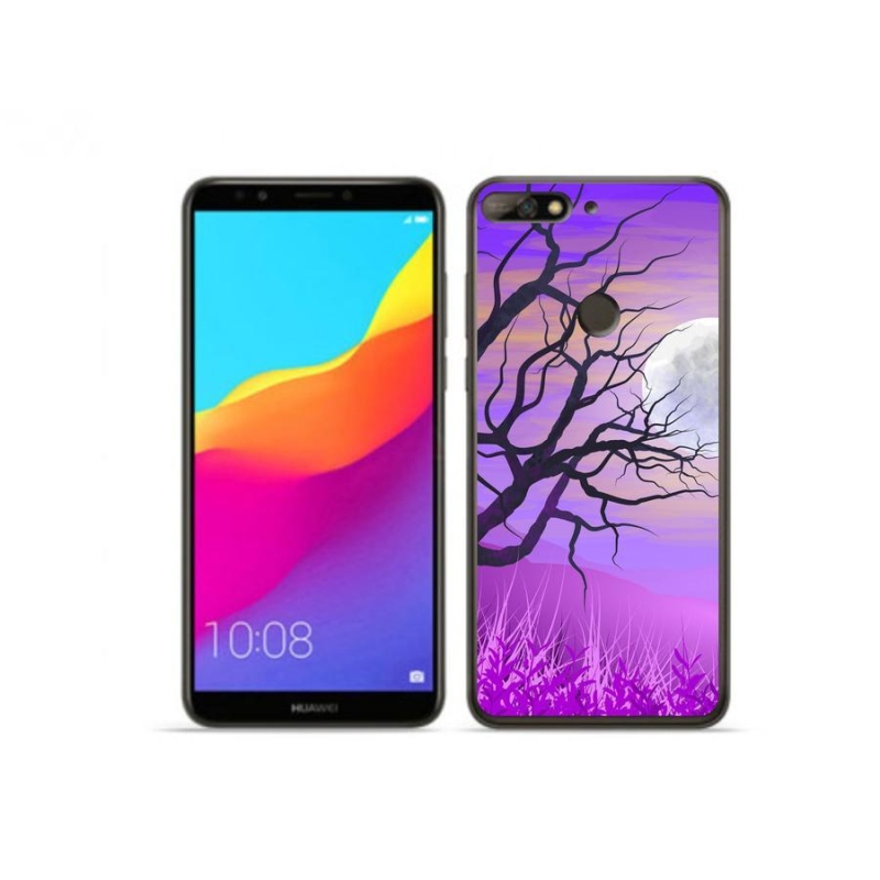 Gélový obal mmCase na mobil Huawei Y7 Prime (2018) - kreslený opadané strom