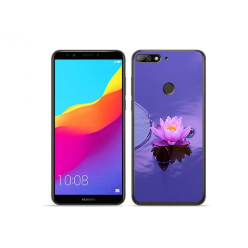 Gélový obal mmCase na mobil Huawei Y7 Prime (2018) - kvet na hladine