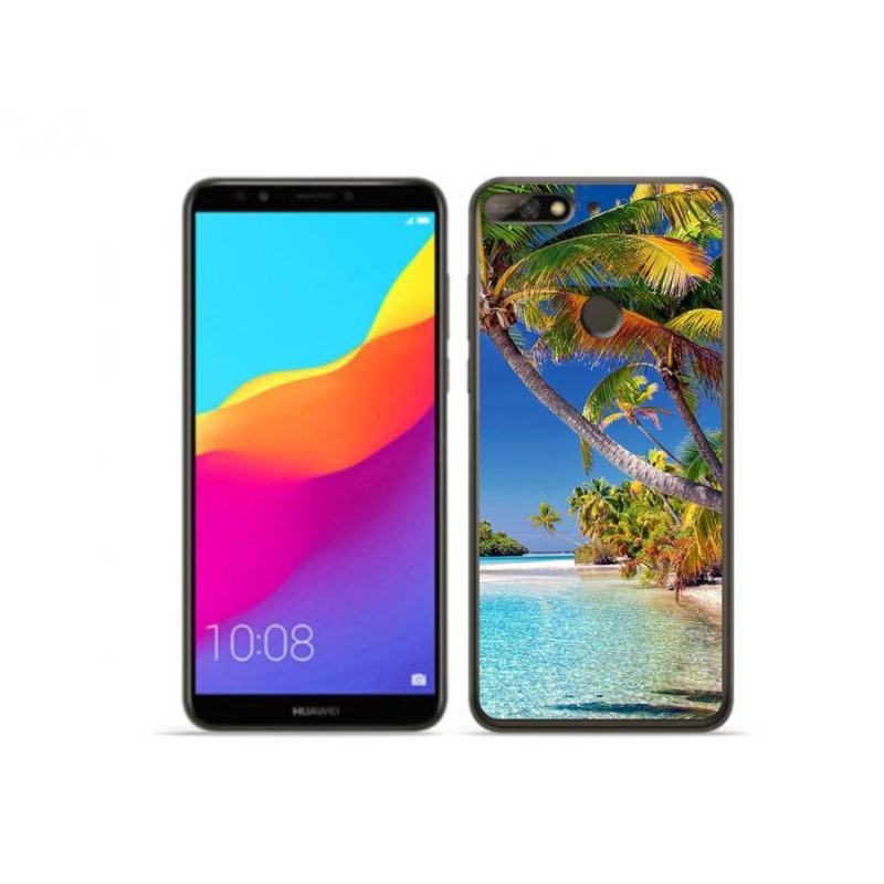 Gélový obal mmCase na mobil Huawei Y7 Prime (2018) - morská pláž