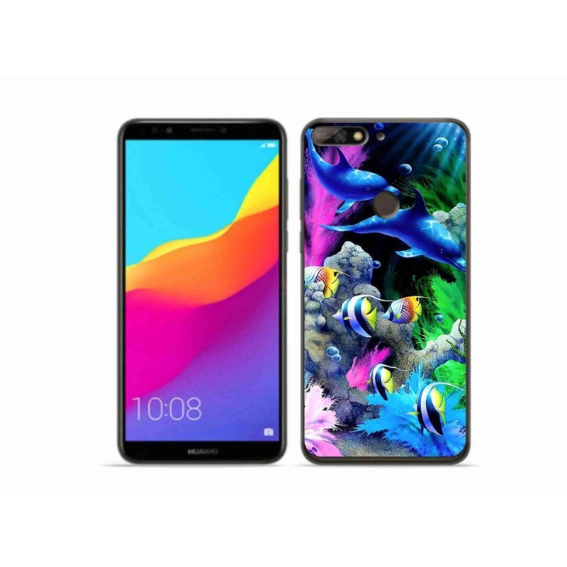 Gélový obal mmCase na mobil Huawei Y7 Prime (2018) - morský svet