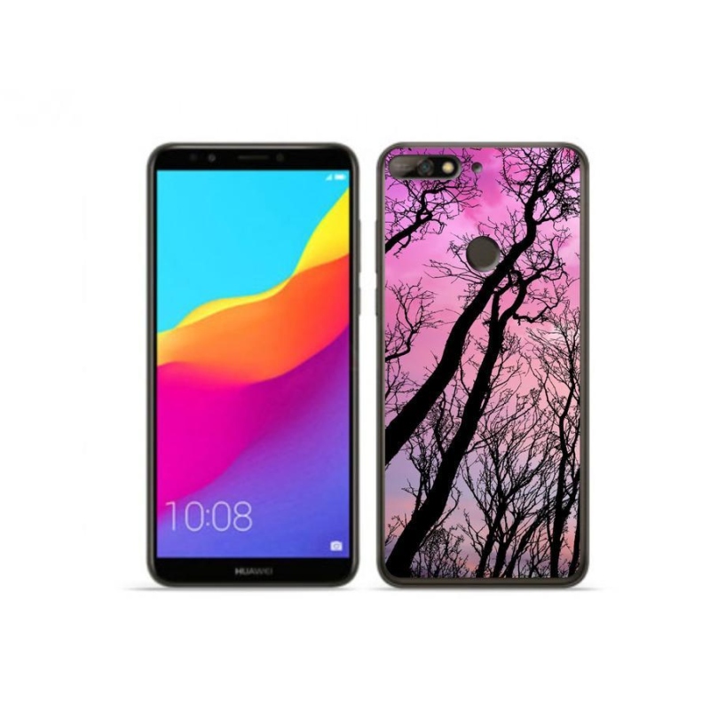 Gélový obal mmCase na mobil Huawei Y7 Prime (2018) - opadané stromy