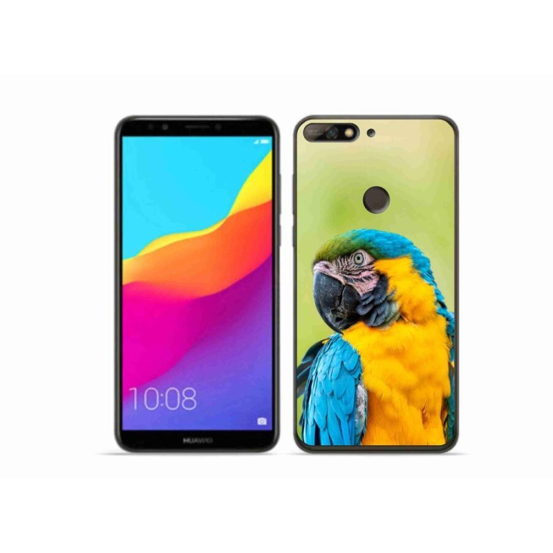 Gélový obal mmCase na mobil Huawei Y7 Prime (2018) - papagáj ara 2